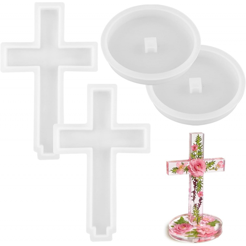 Candle Making Equipment - Two silicone molds with a base