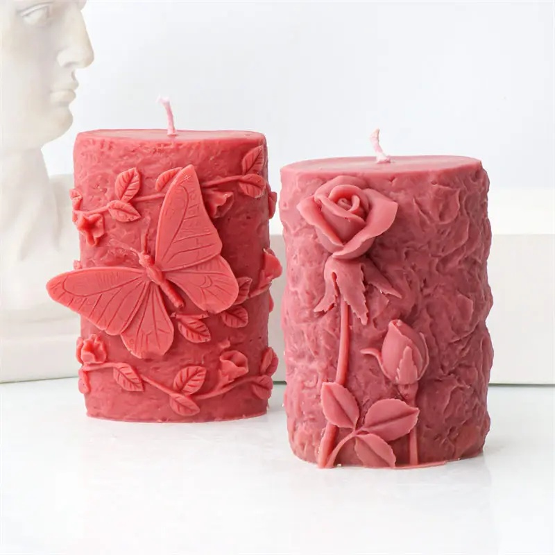 Candle Making Vinings - Silicone Floral Butterfly Candle Mold 3D