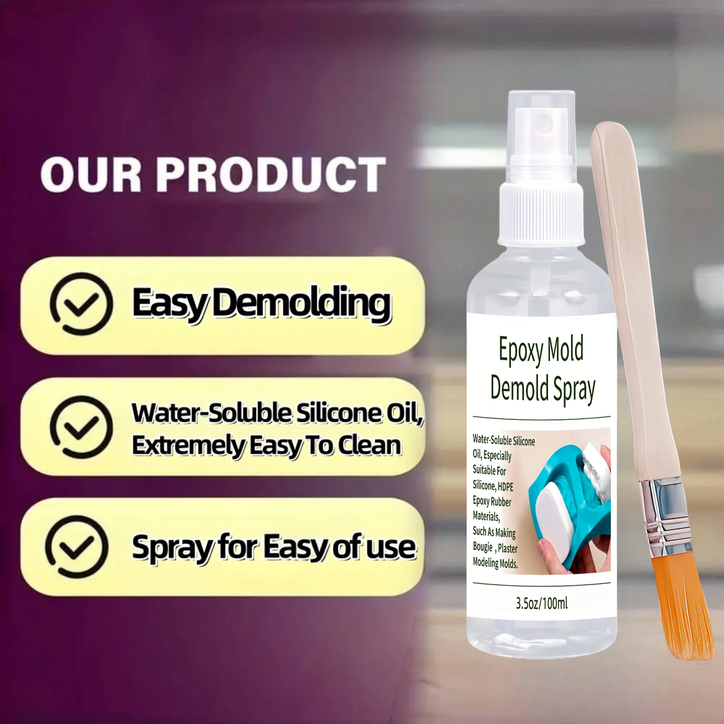 Epoxy Mold Demold Spray, Fast- - Candle Mold Silicone avis et prix