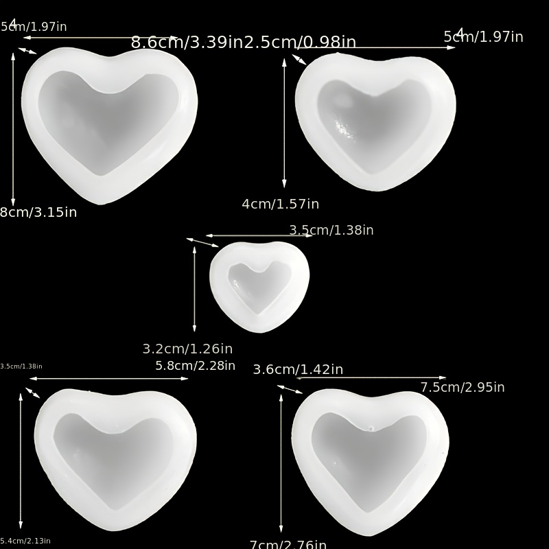 5pcs Heart-Shaped Gypsum Candl - Candle Making Design avis et prix