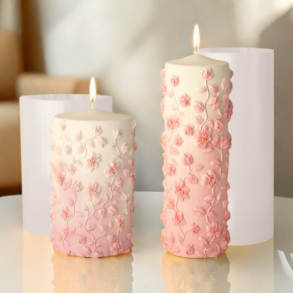 Floral Vine Relief Taper Candl - Candle Making Vinings avis et prix