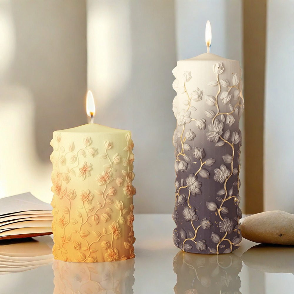 Floral Vine Relief Taper Candl - Candle Making Vinings avis et prix