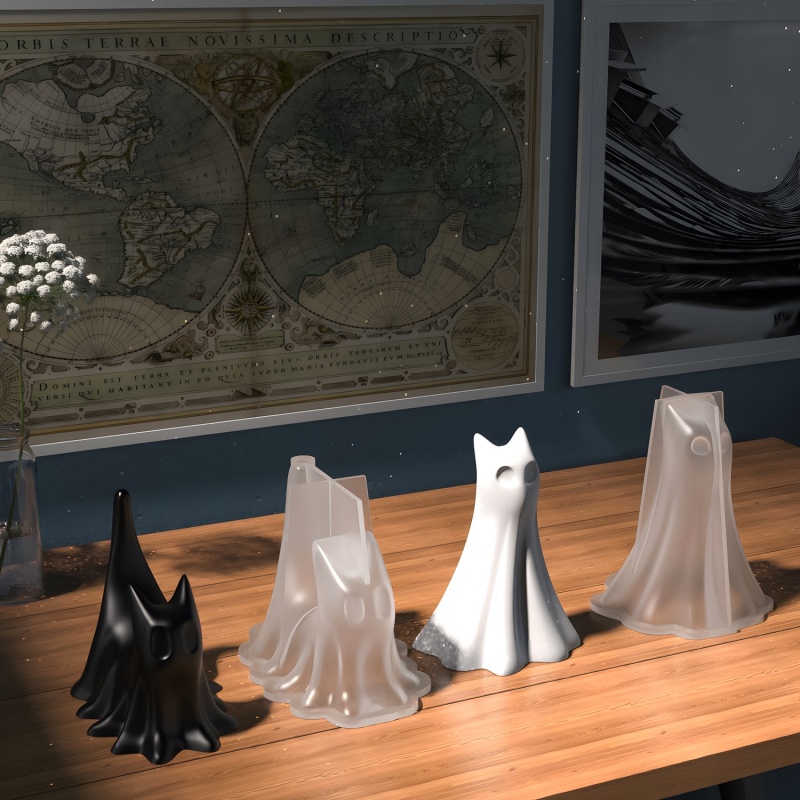 Ghost Cat Halloween Desktop Or - Candle Making Equipment avis et prix