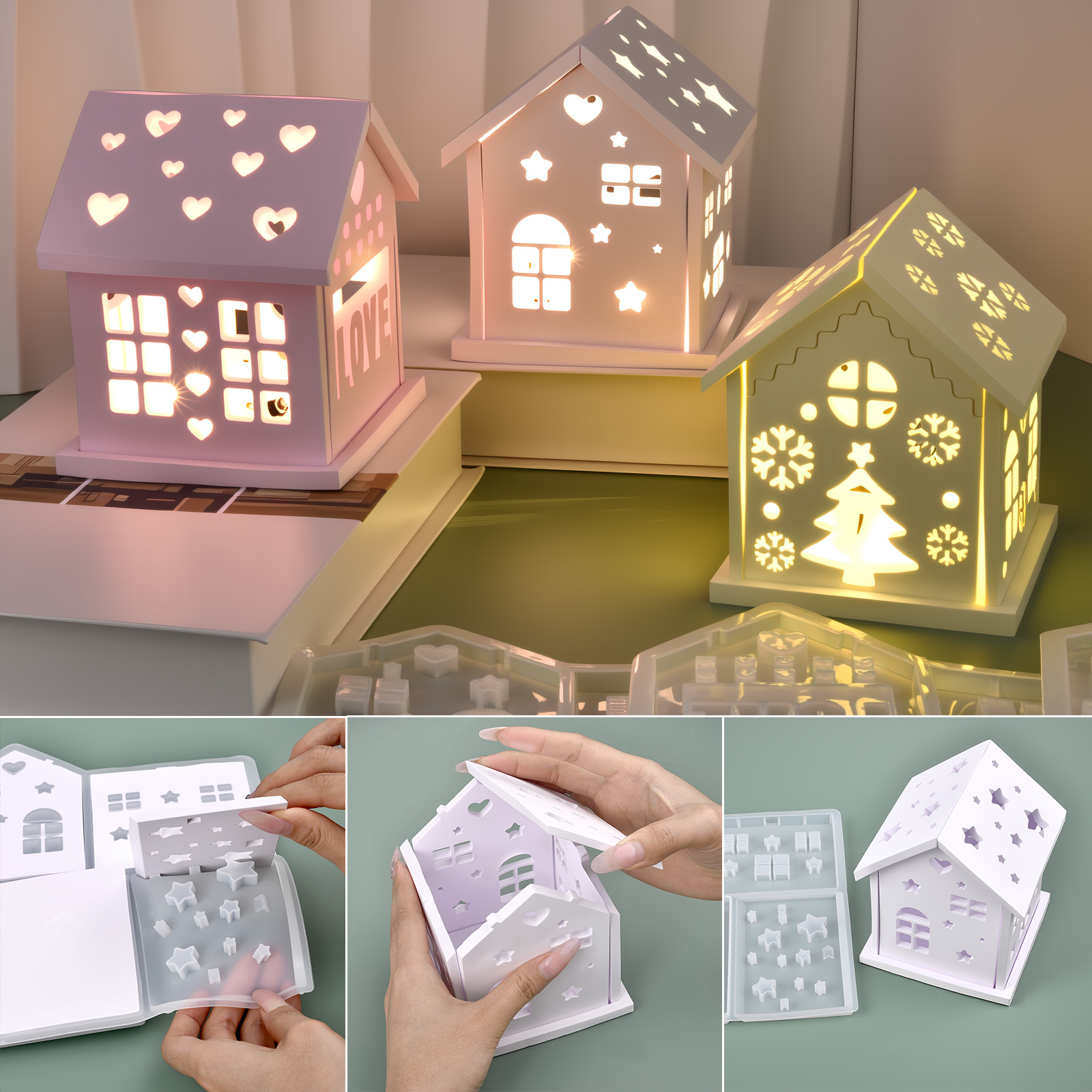 3D House Silicone Mold DIY Chr - Candle Making Equipment avis et prix
