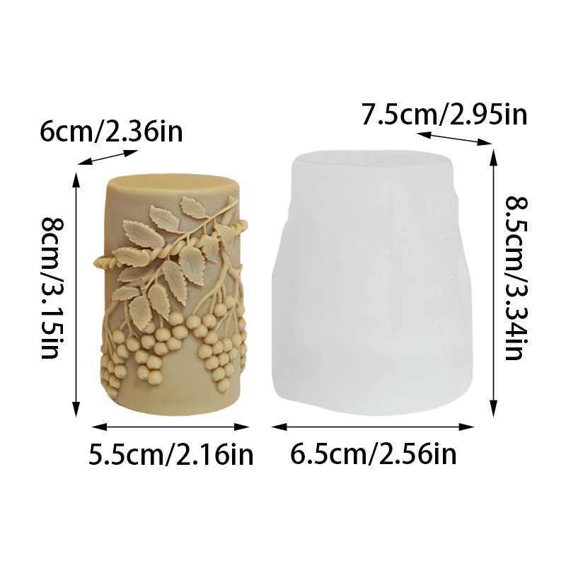 Vine Green Leaf Berry Relief-S - Candle Making Vinings avis et prix