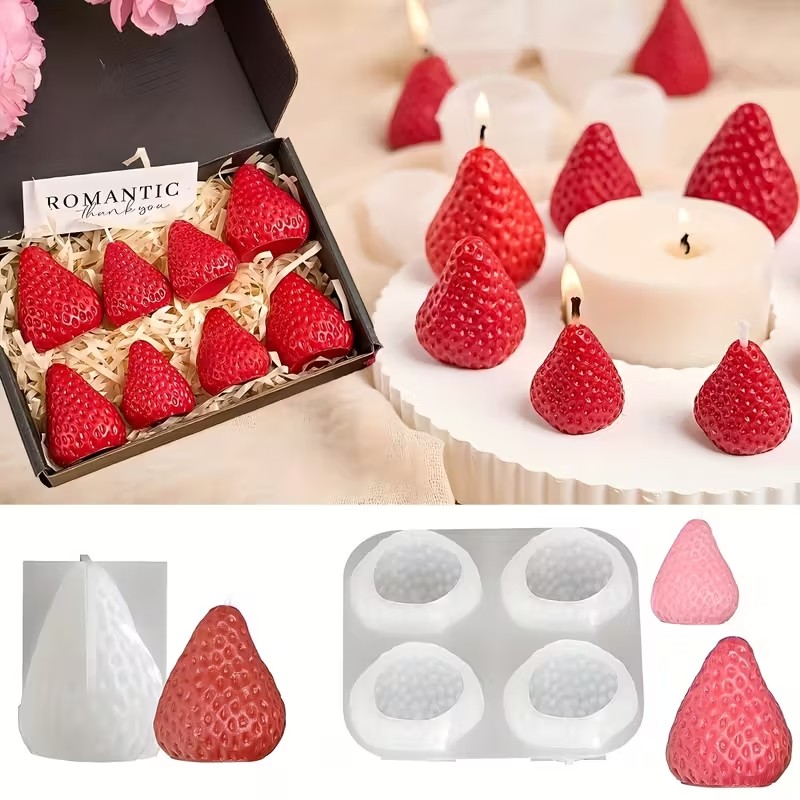 Strawberry Silicone Candle Mol - Candle Making Equipment avis et prix