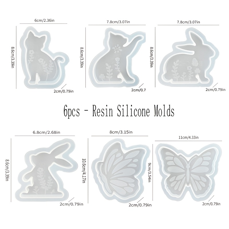 6pcs - 3D Rabbit and Kitten Si - Candle Making Equipment avis et prix