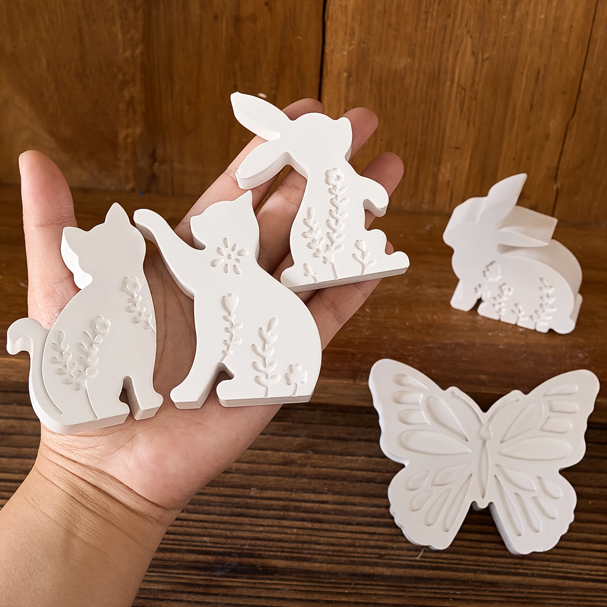 6pcs - 3D Rabbit and Kitten Si - Candle Making Equipment avis et prix
