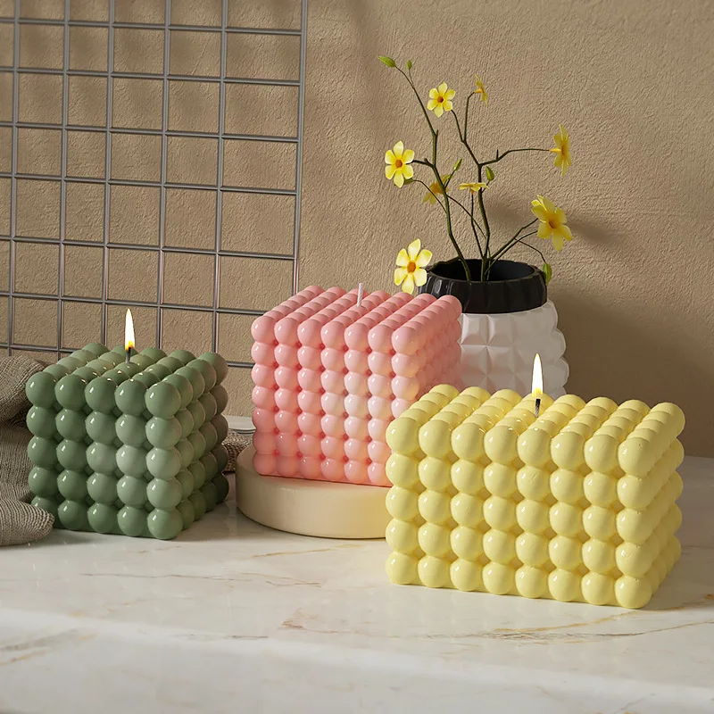 Large Bubble Cube Candles Sili - Candle Mold Silicone avis et prix