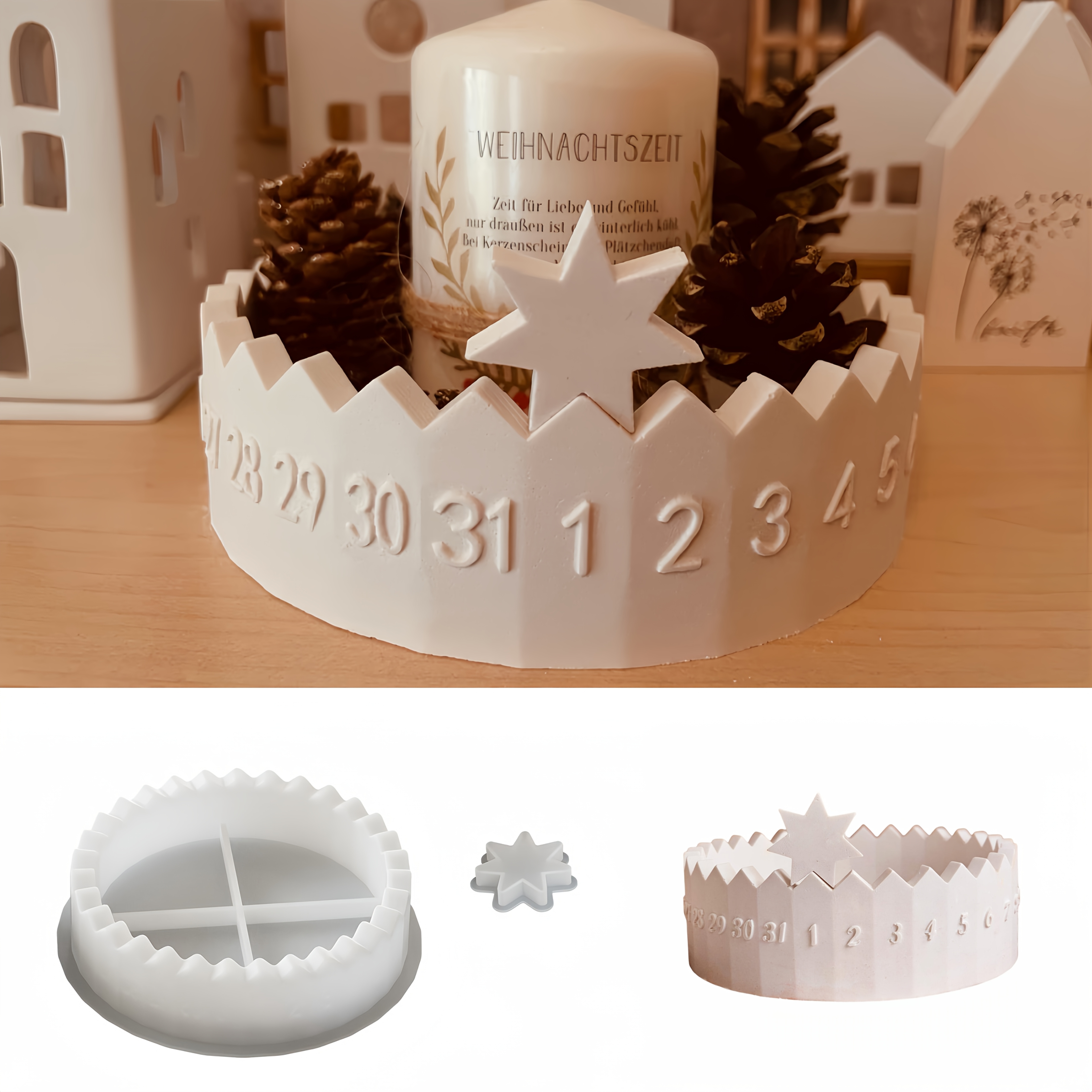 1 set Advent Calendar Silicone - Candle Mold Silicone avis et prix