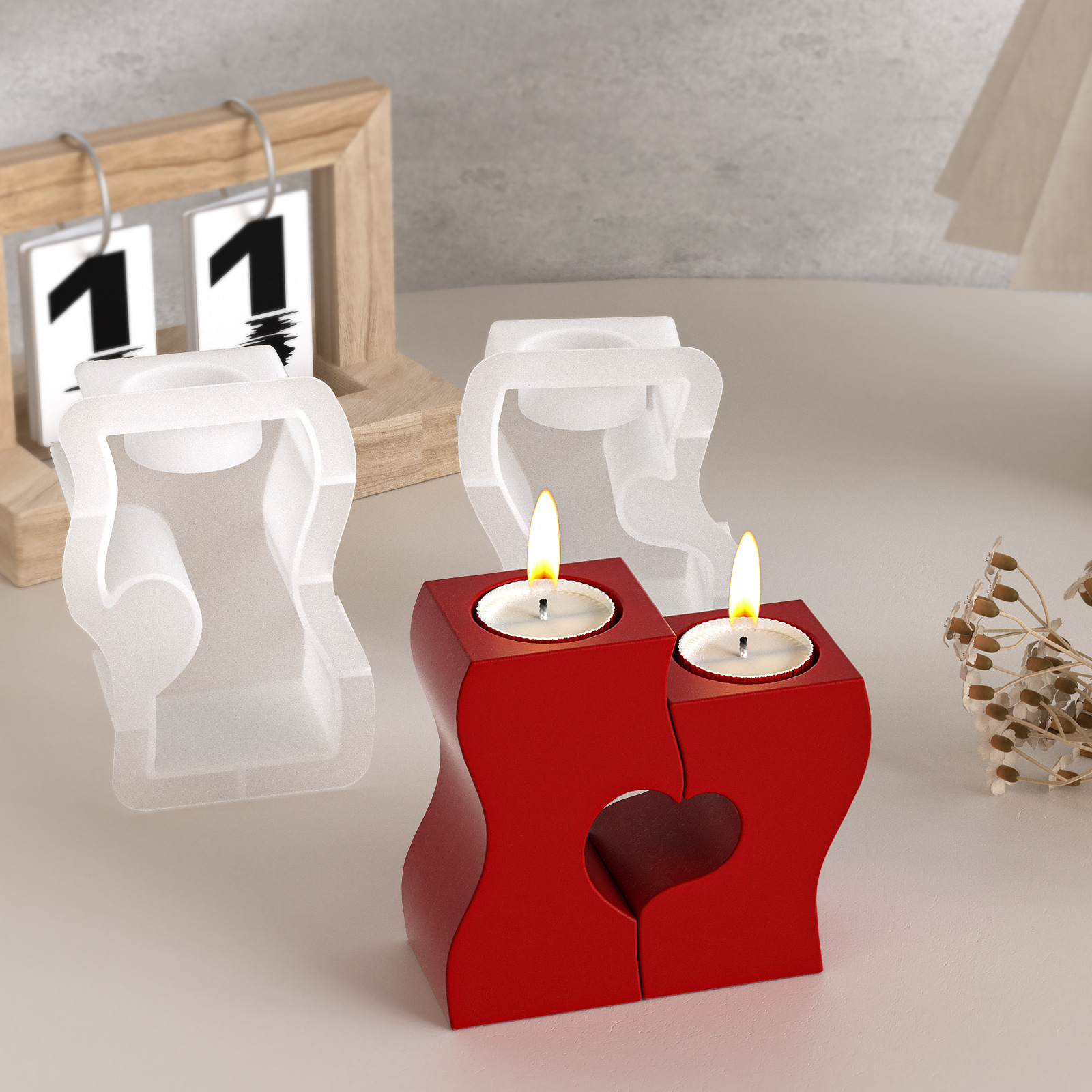 S Heart Candlestick Silicone M - Candle Making Moulds avis et prix