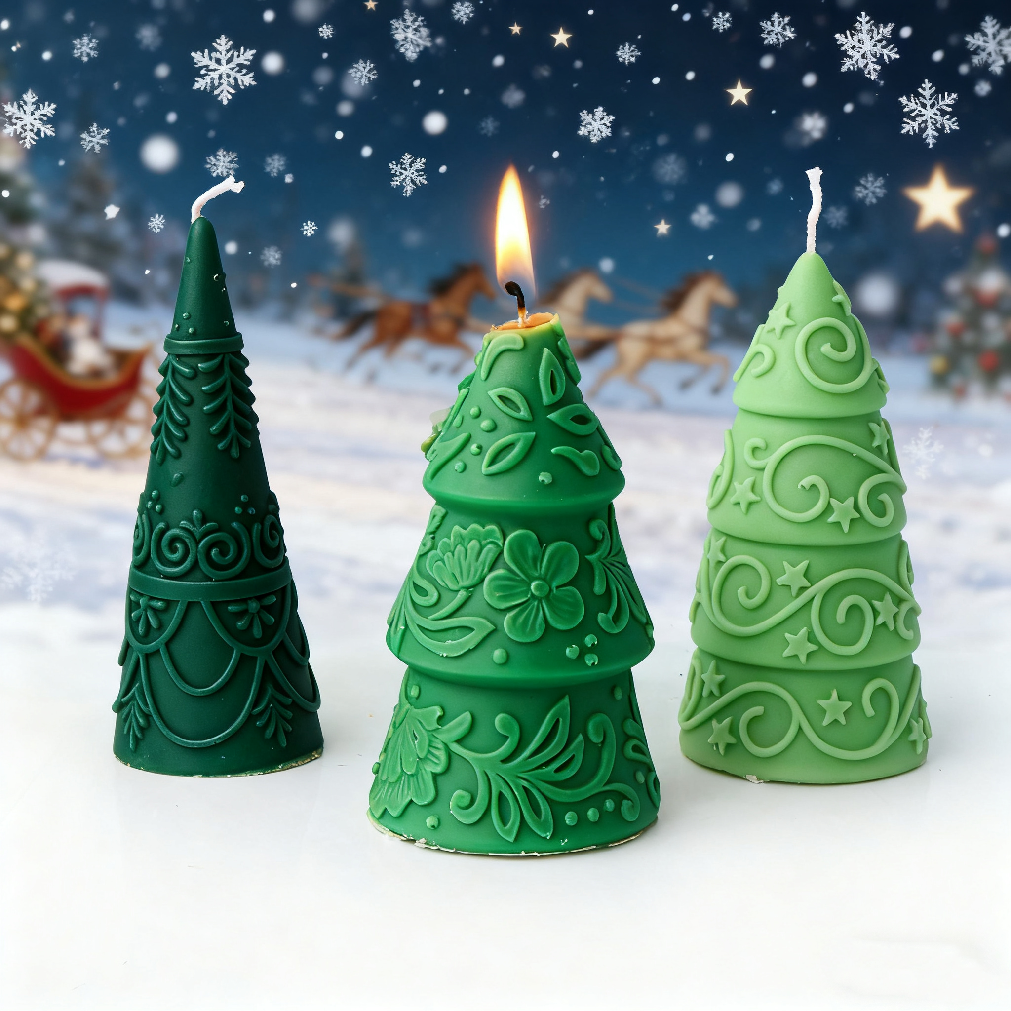 Vine Embossed  Christmas Tree  - Candle Making Vinings avis et prix