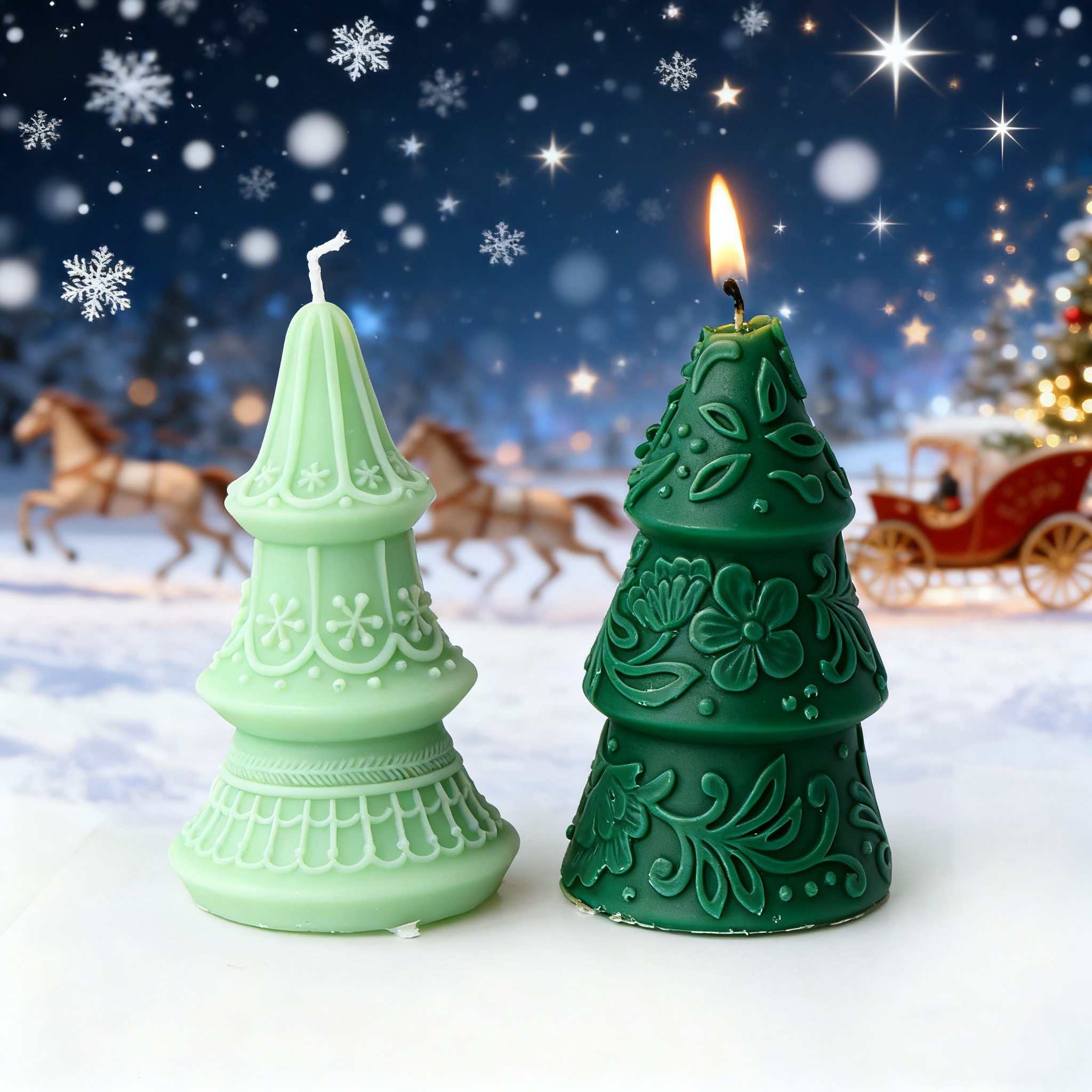 Vine Embossed  Christmas Tree  - Candle Making Vinings avis et prix