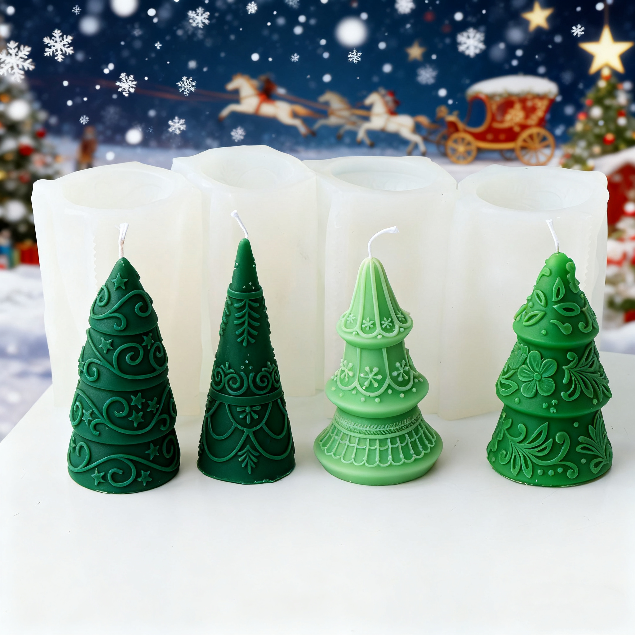 Vine Embossed  Christmas Tree  - Candle Making Vinings avis et prix