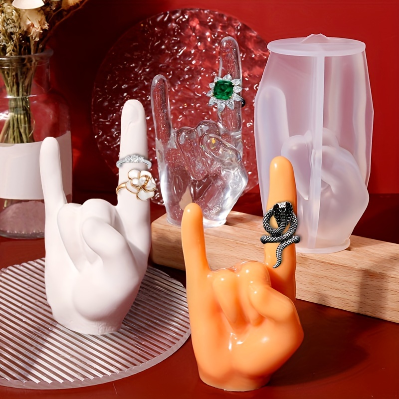 1pc Large Rock Gesture Silicon - Candle Making Equipment avis et prix