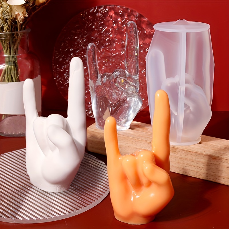 1pc Large Rock Gesture Silicon - Candle Making Equipment avis et prix