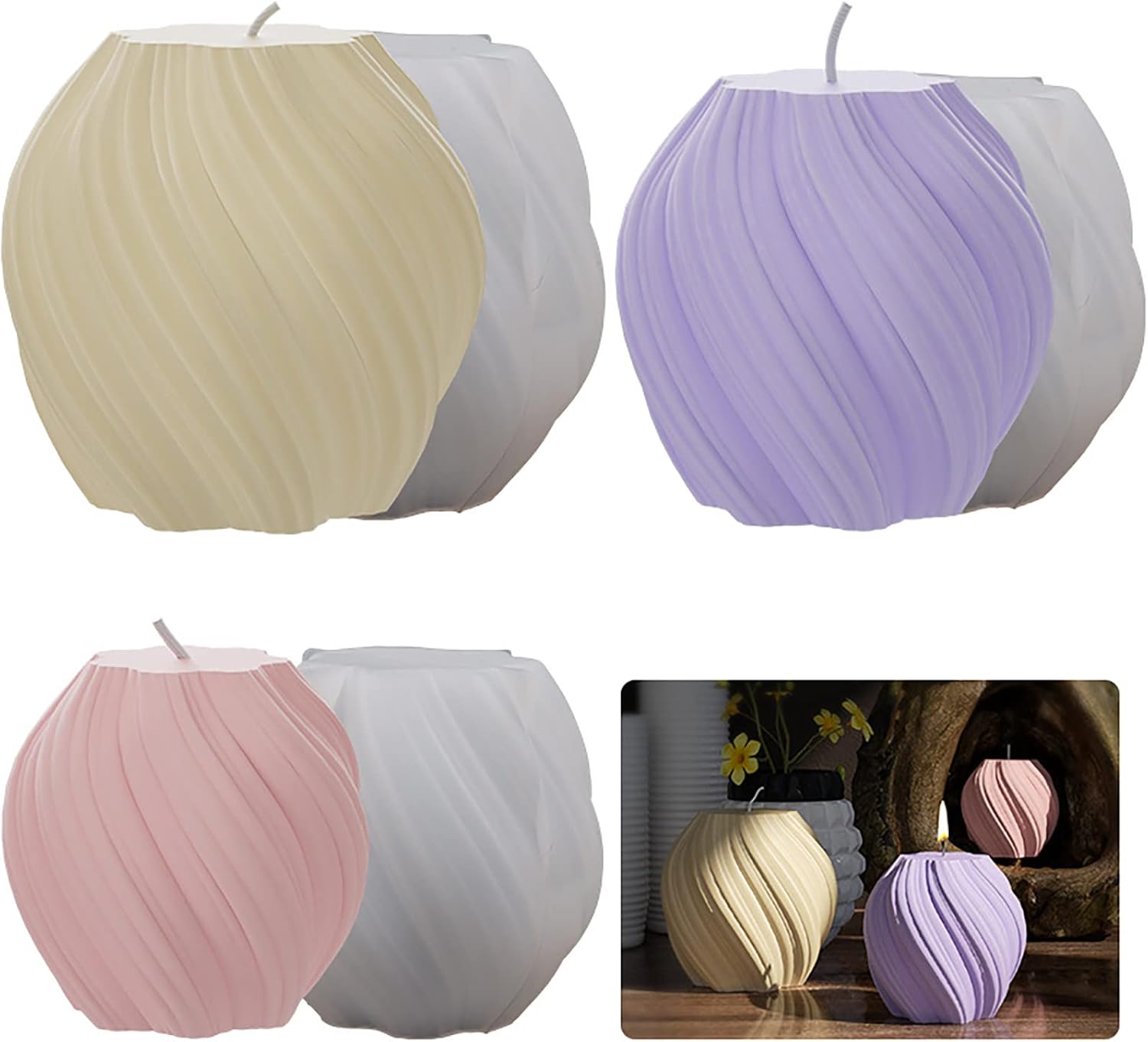 3 Pack Wave Candle Molds - Mul - Candle Mold Silicone avis et prix