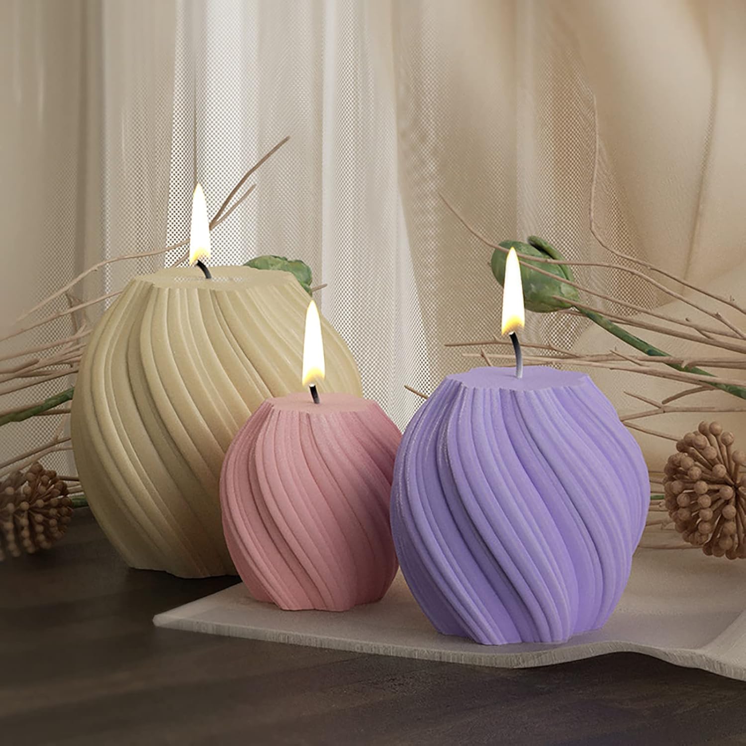 3 Pack Wave Candle Molds - Mul - Candle Mold Silicone avis et prix