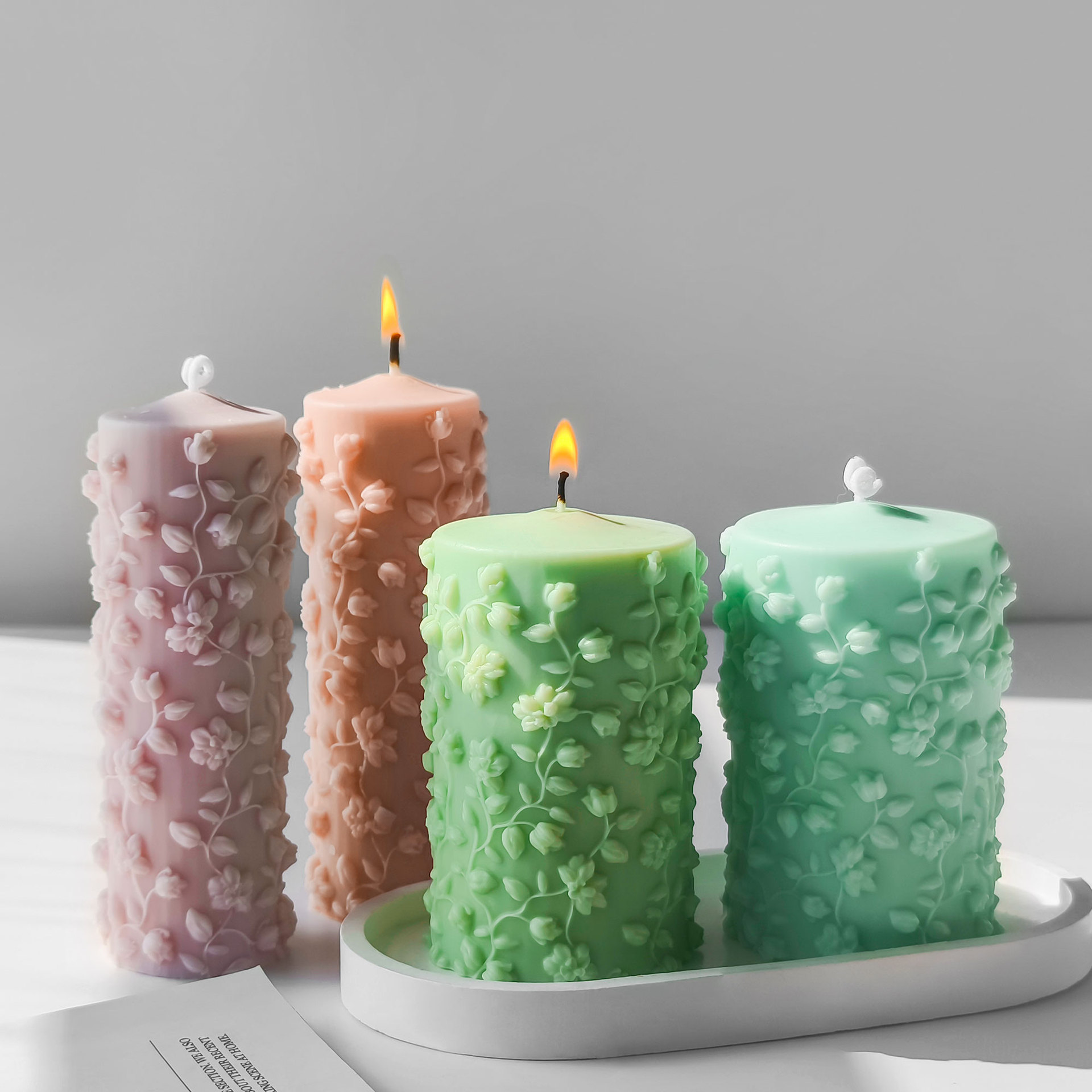 3D Cylinder Embossed Vines Mol - Candle Making Vinings avis et prix