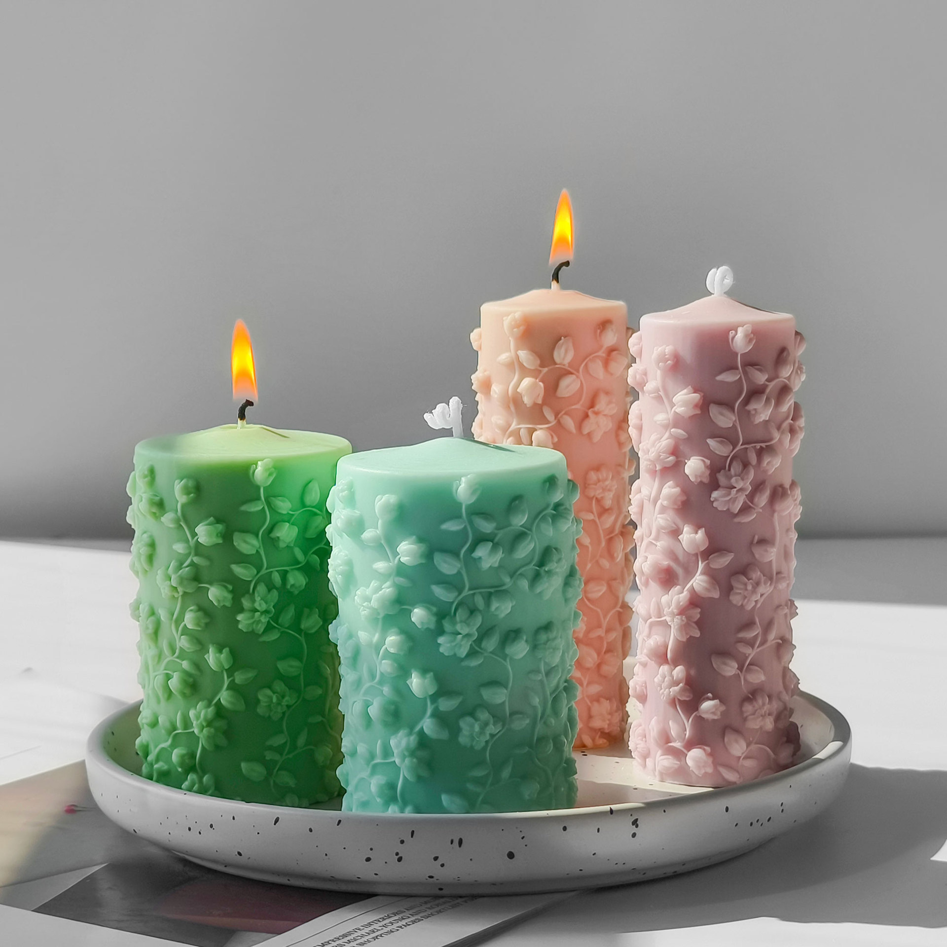 3D Cylinder Embossed Vines Mol - Candle Making Vinings avis et prix