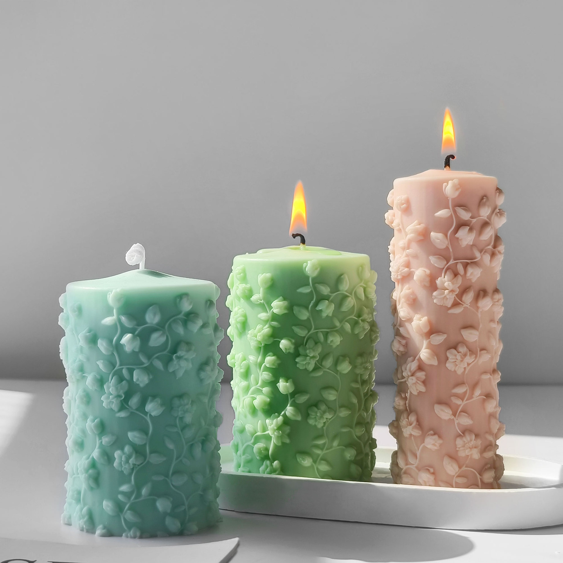 3D Cylinder Embossed Vines Mol - Candle Making Vinings avis et prix