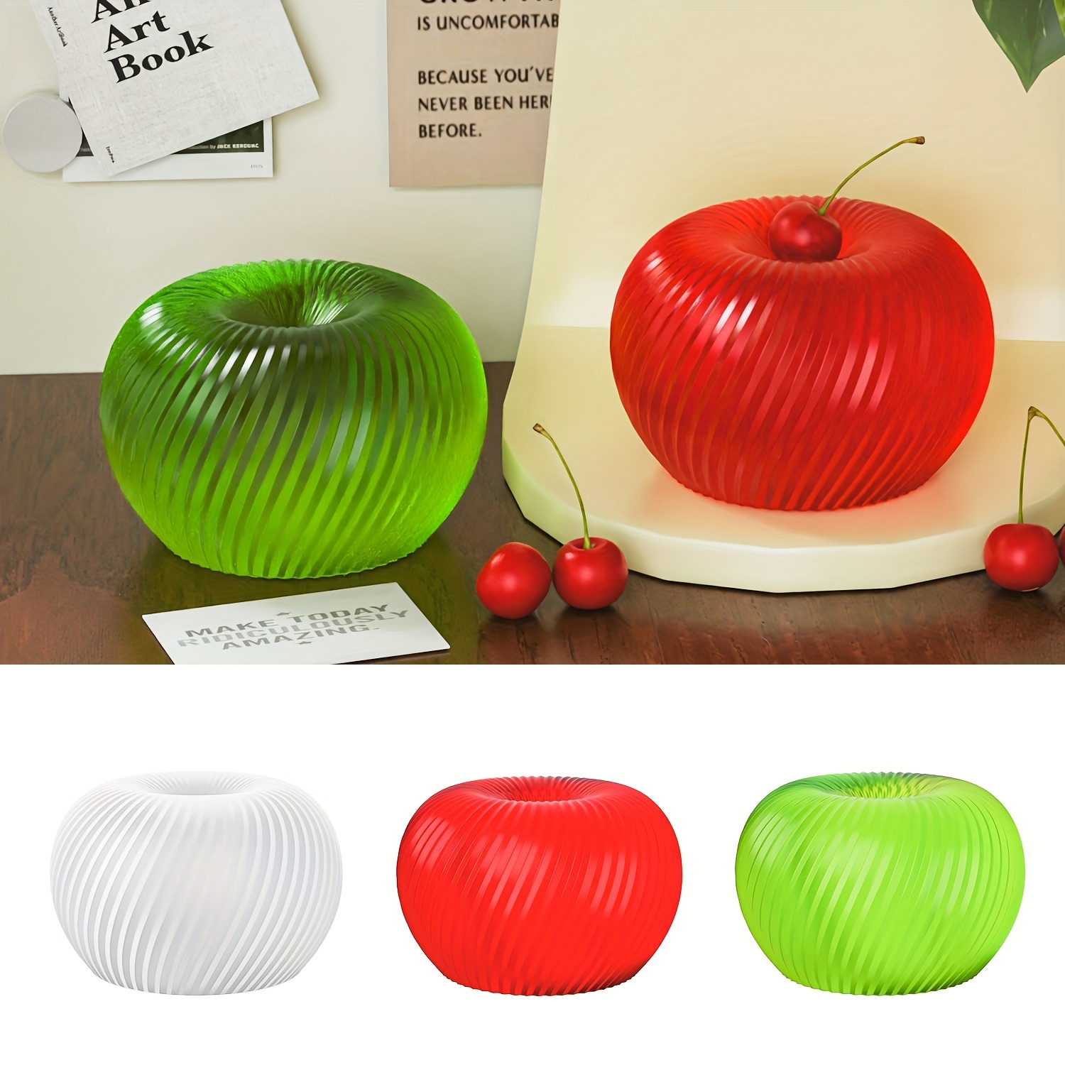A trendy red apple silicone mo - Candle Making Equipment avis et prix