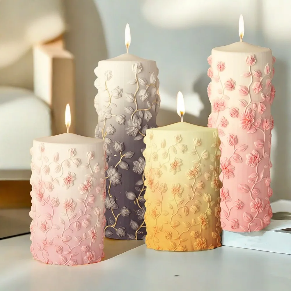 Floral Vine Relief Taper Candl - Candle Making Vinings avis et prix